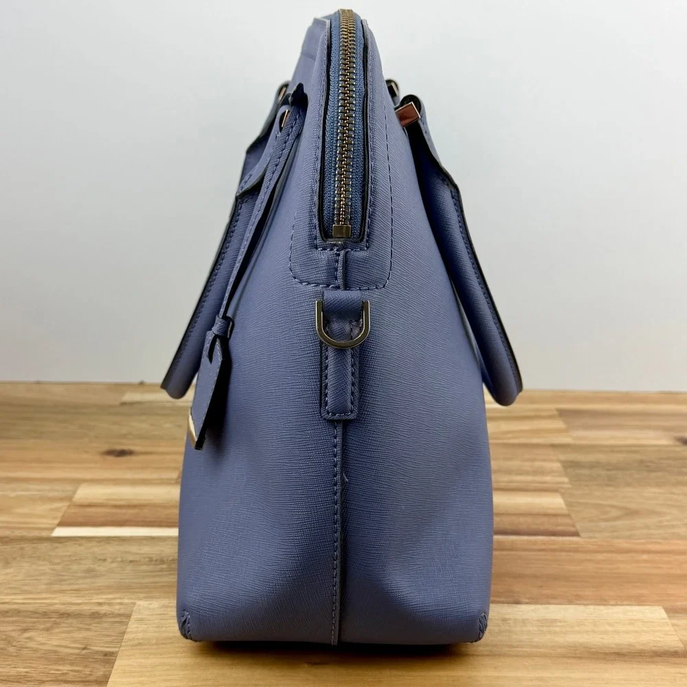 Kate Spade Cameron Street Blue Saffiano Leather Dome Satchel Bag Purse